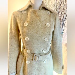 VINTAGE MACKAGE ! Lovely Tweed w/ leather ♥️Mackage of Canada 🇨🇦 A COOL COAT♥️